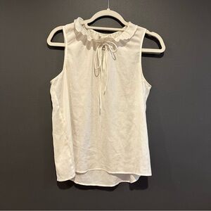 J. Crew Cream Sleeveless Blouse